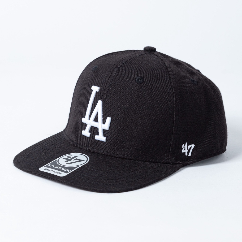 Nón Lưỡi Trai New_Era Los Angeles Dodgers 47 Brand Captain Snapback Black ** 12724