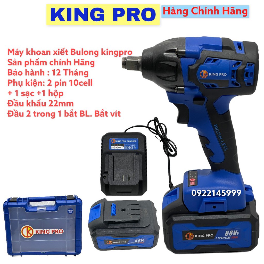 Máy Siết Bulong KINGPRO 88VF Hàng Chĩnh Hãng