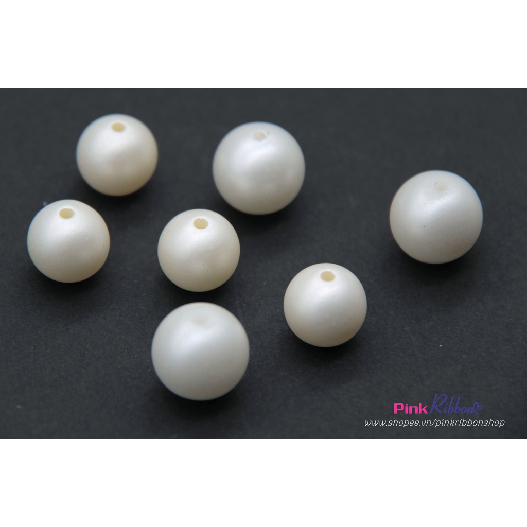[Set 5 hạt] Hạt trai mờ cỡ 14mm-16mm