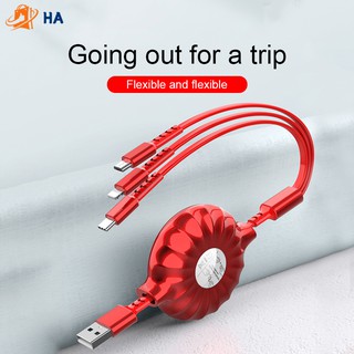 Dây cáp sạc nhanh usb loại c 3 trong 1
