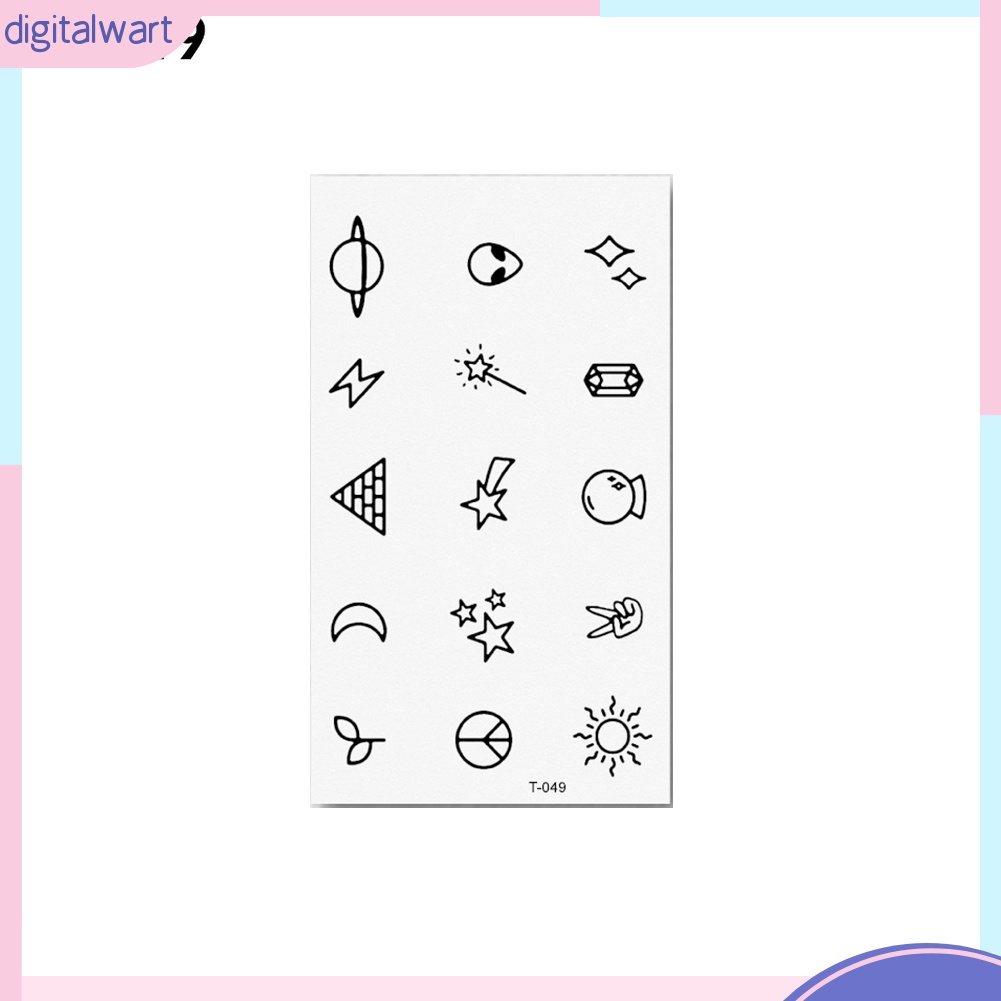 Hình xăm dán tạm thời chống nước họa tiết hoa và thú đáng yêu