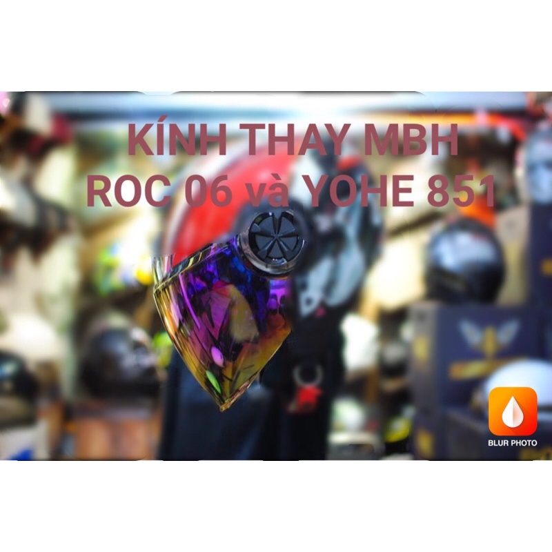 kính thay mũ bảo hiểm 3/4 ROC 06 và YOHE 851
