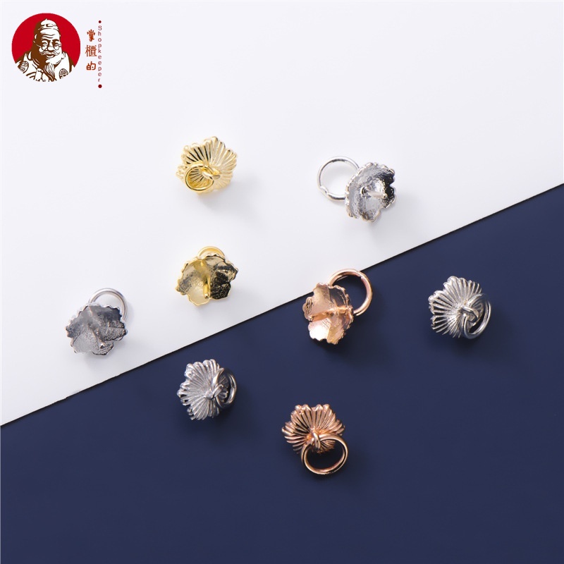 Giá Đỡ Mặt Dây Chuyền Mạ Vàng / Bạc S925 Đính Ngọc Trai Khóa Dán DIY