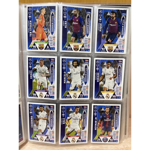 Thẻ Match Attax Champion League 18/19 Full set trong Mega Tin ( k bán lẻ )