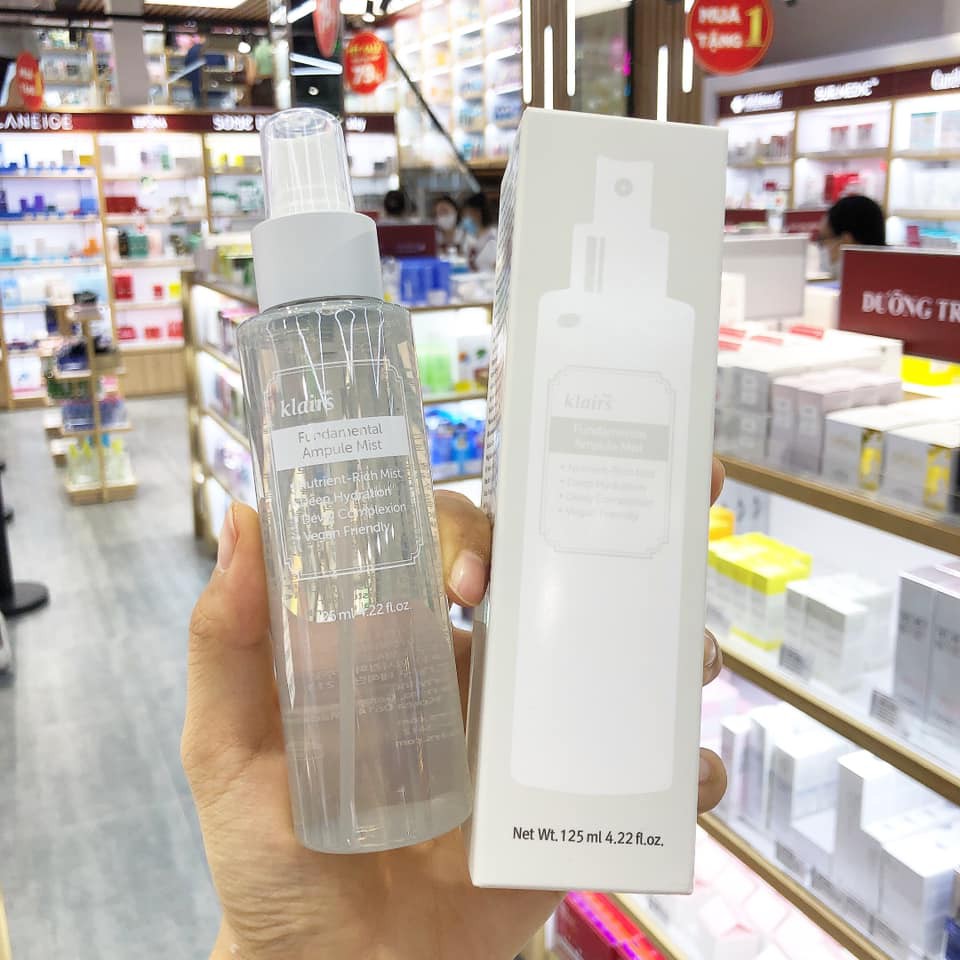 Xịt Khoáng Dưỡng Ẩm Làm Dịu Da Chống Oxy Hóa Klairs Fundamental Ampule Mist 125ml | BigBuy360 - bigbuy360.vn