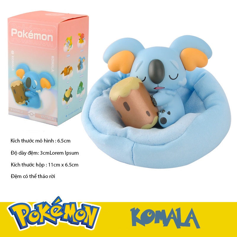 Mô Hình Pokemon 6 Pokemon Nằm Ngủ Dễ Thương