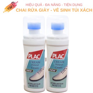 Combo 2 chai nước rửa giày [đầu cọ]  - vệ sinh túi xách Plac - tẩy trắng giày