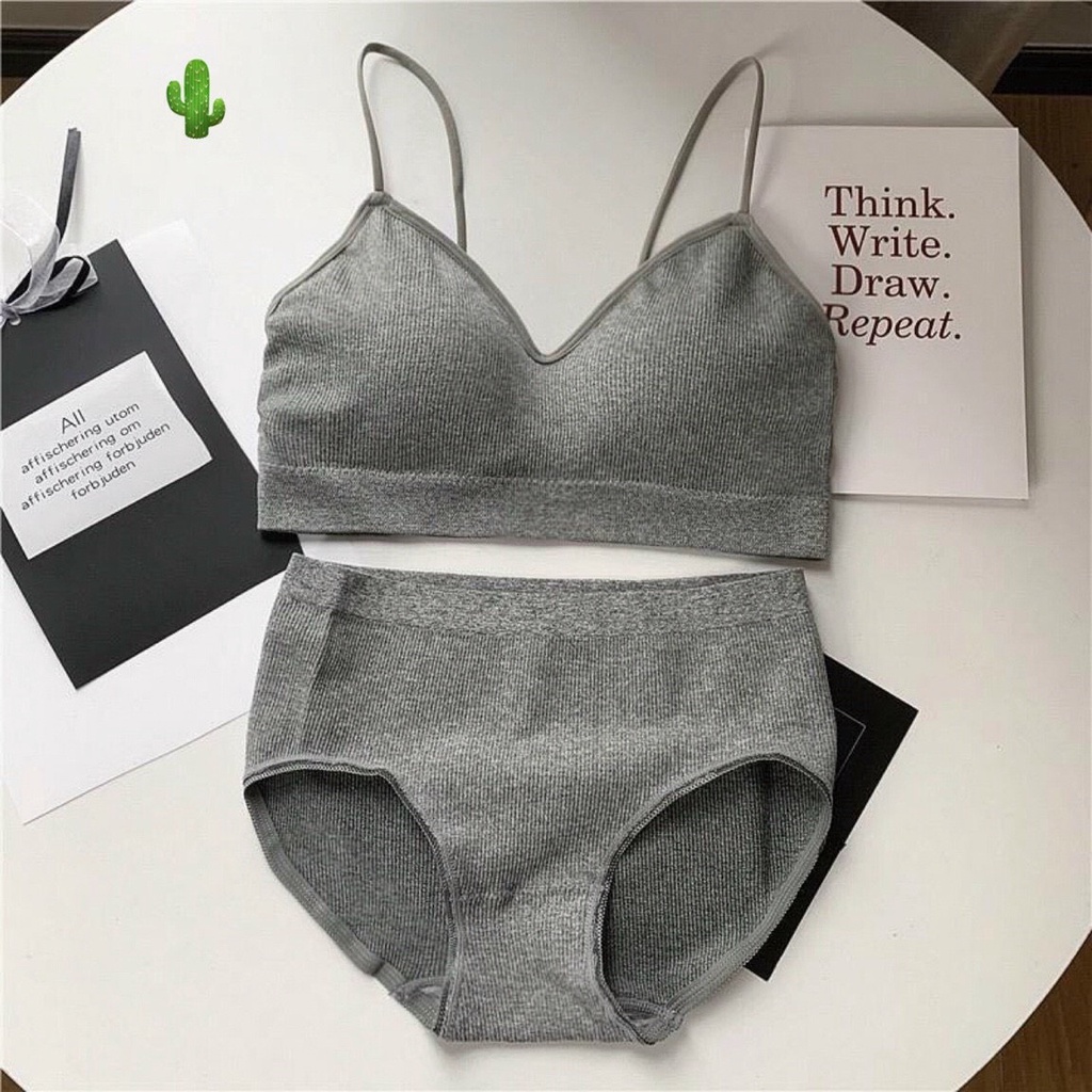 set bộ áo lót bra kèm quần lót năng động pc