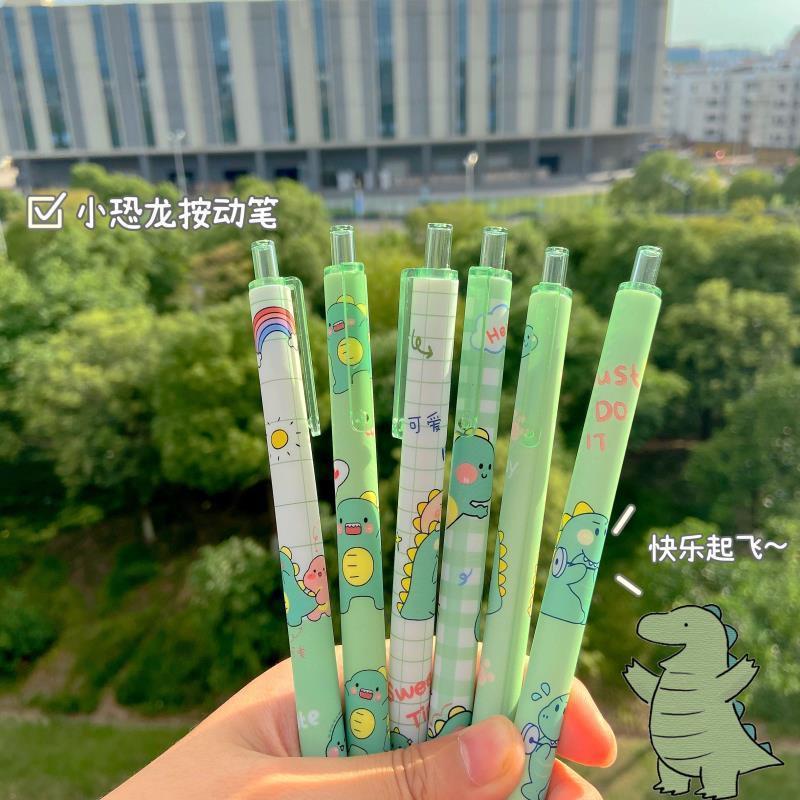 Enjoymore Bút Bi Cute Hình Khủng Long / Thỏ Dễ Thương Ngòi Bấm 0.5mm Mực Gel Học Sinh Màu Mực Viết Bi Nước Xanh Muji