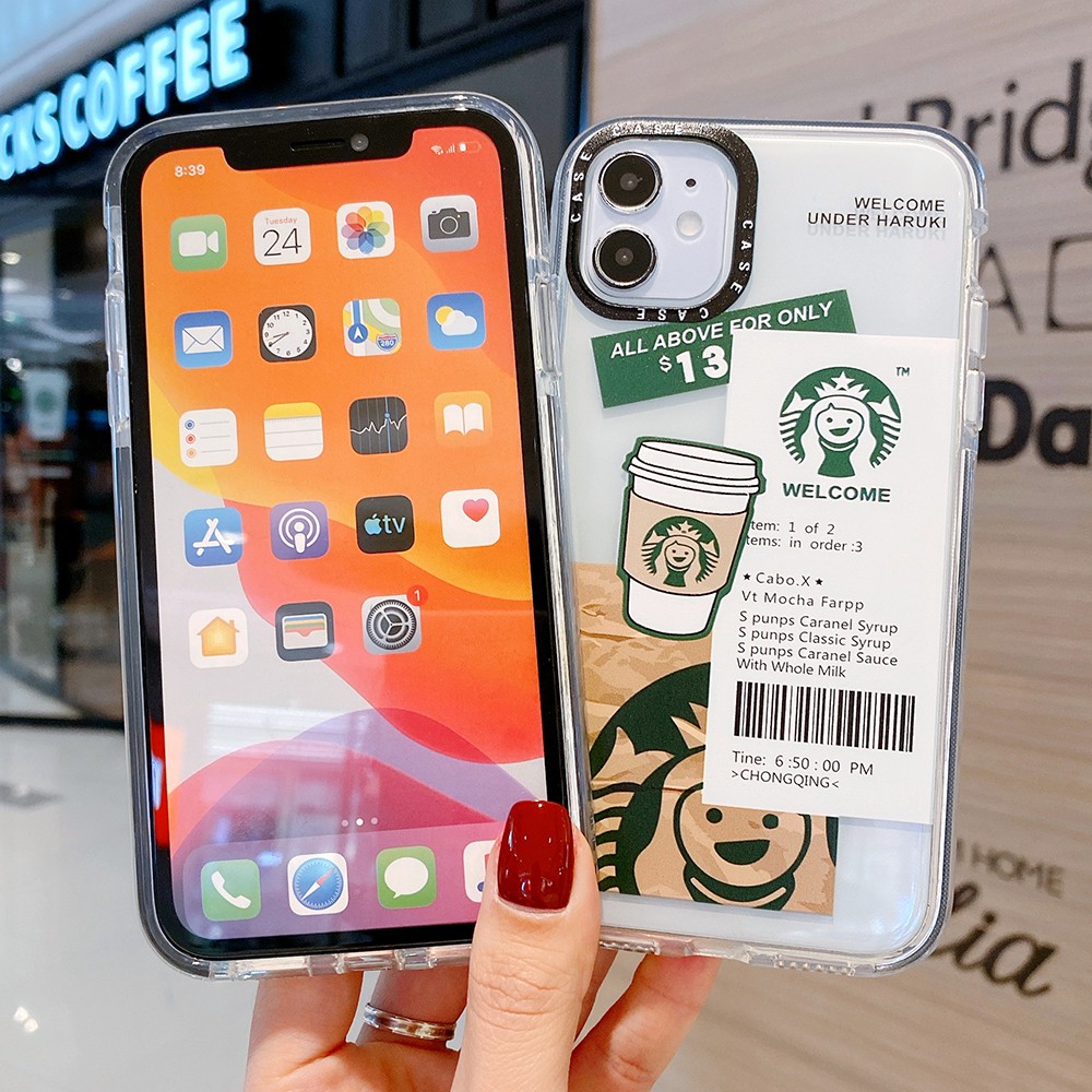 Ốp Lưng Mềm Trong Suốt In Hình Starbucks Cho Iphone 7/ 8 Plus/ X/ Xs/ XR/ XsMax /Iphone 12/ 12Pro/ 12ProMax/ iPhone 11