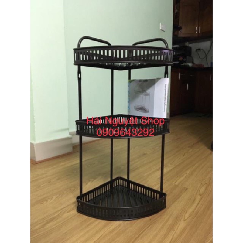 Kệ Đen Vuông Và Góc 3 Tầng Kiểu Nhật