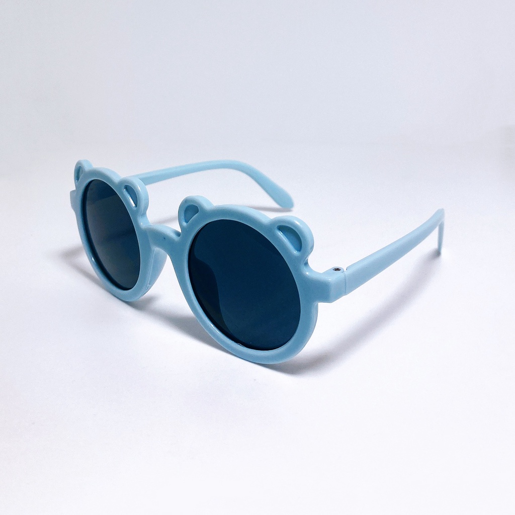 Kính mát trẻ em thời trang Jun Secret gọng nhựa, kiểu dáng hình gấu đáng yêu dành cho bé trai và bé gái JS16A85