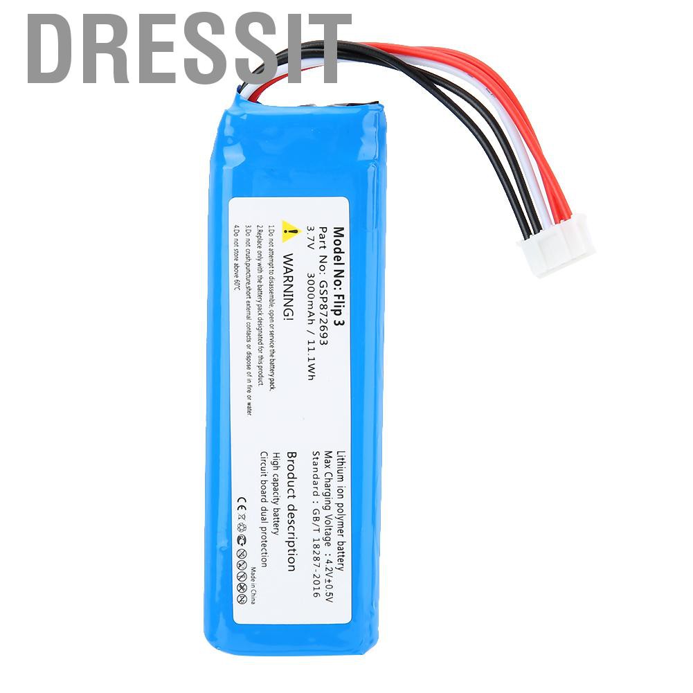 Pin Sạc Lithium Thay Thế Dc 3.7v 3000mah / 11.1wh Cho Loa Flip 3