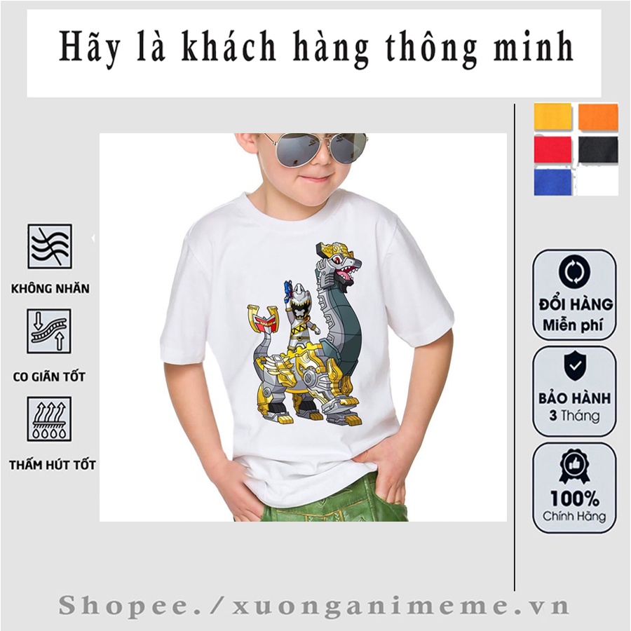 SALE 50% Áo thun trẻ em in hình hoạt hình 5 anh em siêu nhân gao bạc