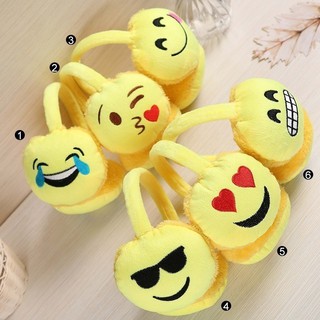 Bông chụp tai giữ ấm họa tiết biểu cảm khuôn mặt dễ thương