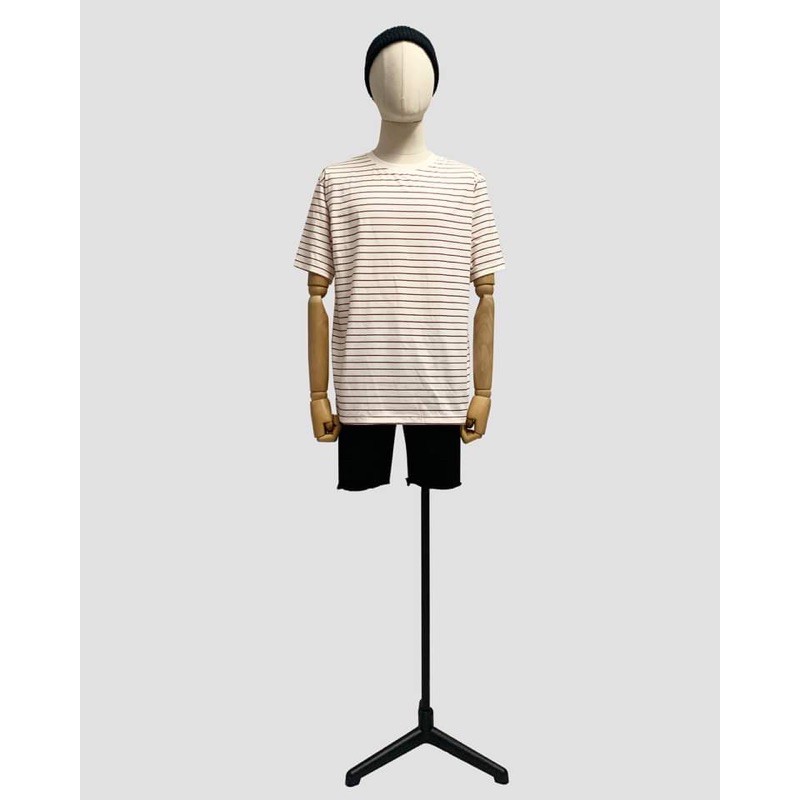 #336 Áo thun sọc đỏ kem | BigBuy360 - bigbuy360.vn