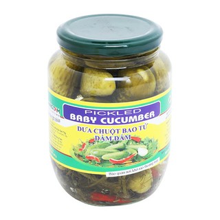 Dưa Chuột Bao Tử Dầm Giấm Pickled Baby Cucumber Việt Nam, hủ 540gr.