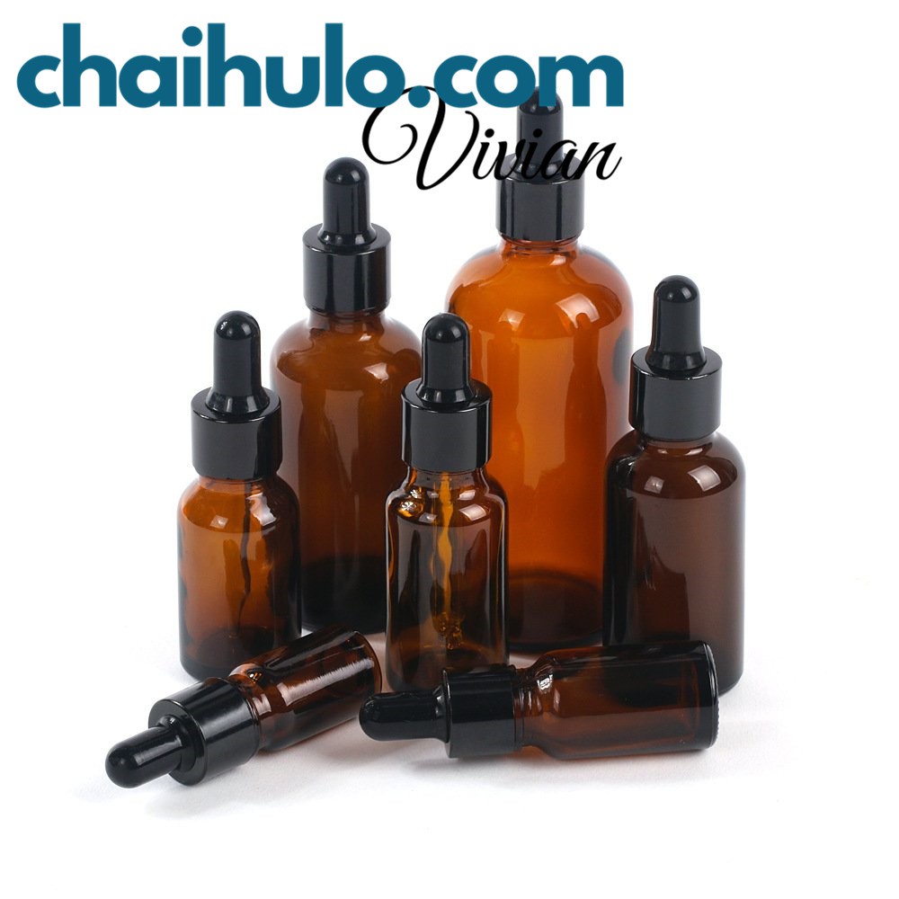 5ML-10ML Lọ Chiết Mỹ Phẩm Lọ Chiết Serum Mini Chai Lọ Thủy Tinh Đựng Tinh Dầu Màu Nâu/Trong Suốt Nắp Bóp Nhỏ Giọt