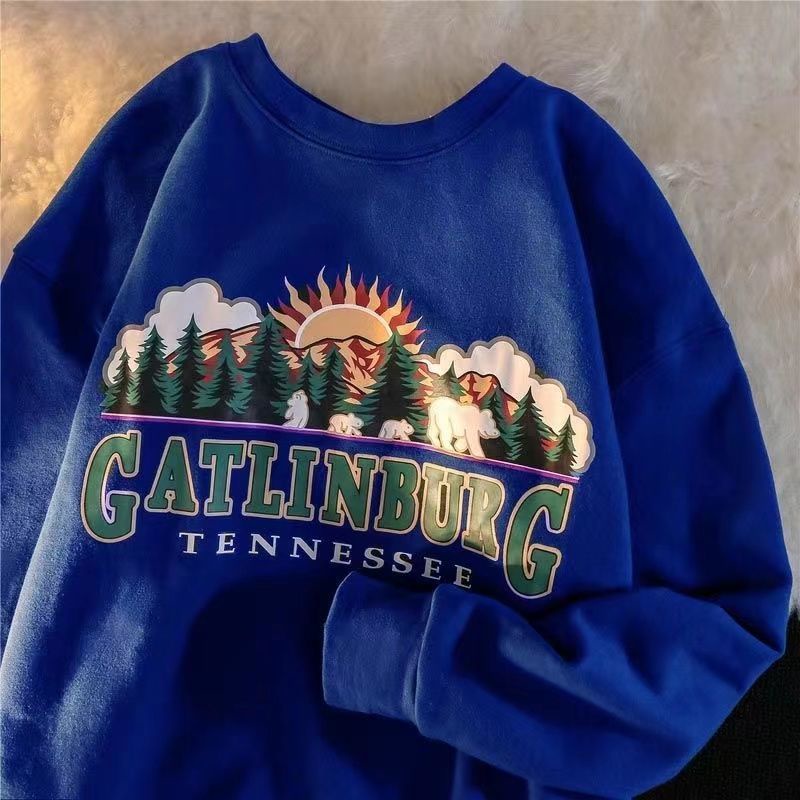 Áo Sweater Lông Cừu Dáng Rộng Cao Cấp Màu Xanh Lá Đậm Phong Cách Retro Mỹ Thời Trang Cho Cặp Đôi