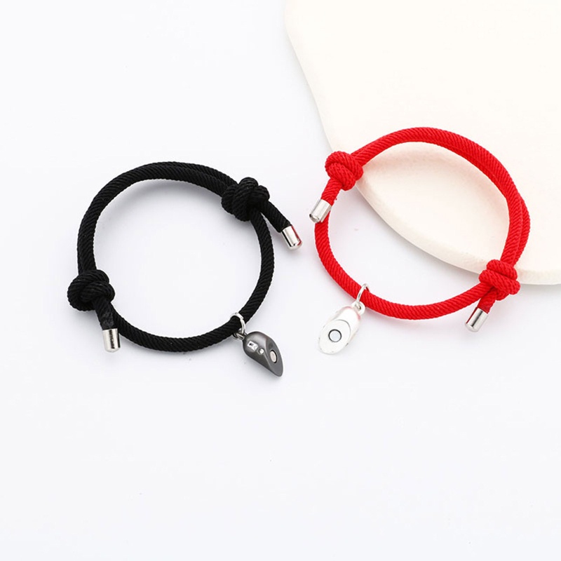 Vòng Đeo Tay Cặp Đôi Bện Dây Đính Hạt Thời Trang