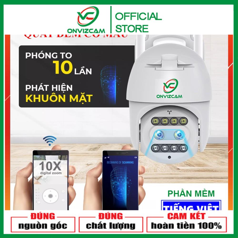 Camera KHÔNG DÂY PTZ ngoài trời ONVIZCAM siêu ZOOM 10x, độ phân giải 2K, có đèn LED BAN ĐÊM | WebRaoVat - webraovat.net.vn