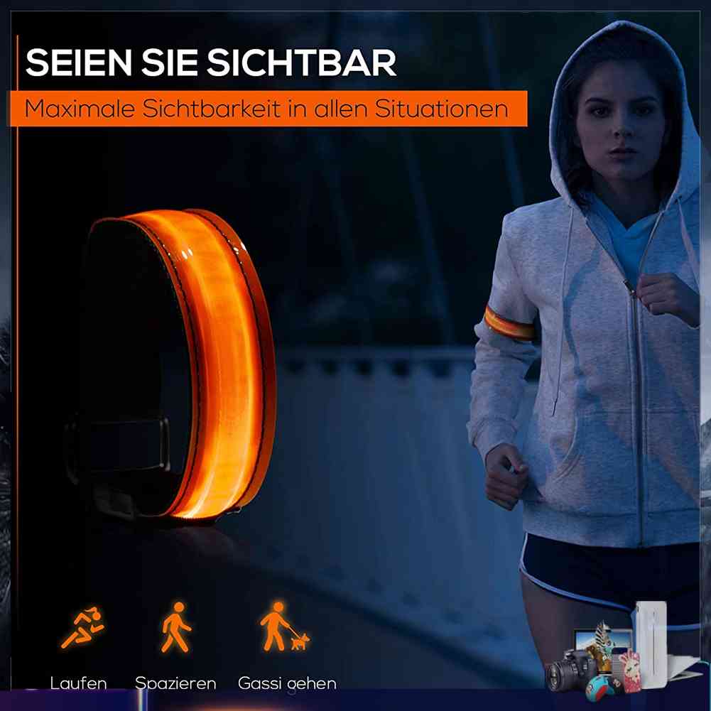 Vòng Đeo Tay Chạy Bộ Phát Sáng Đèn LED Cổng Sạc USB