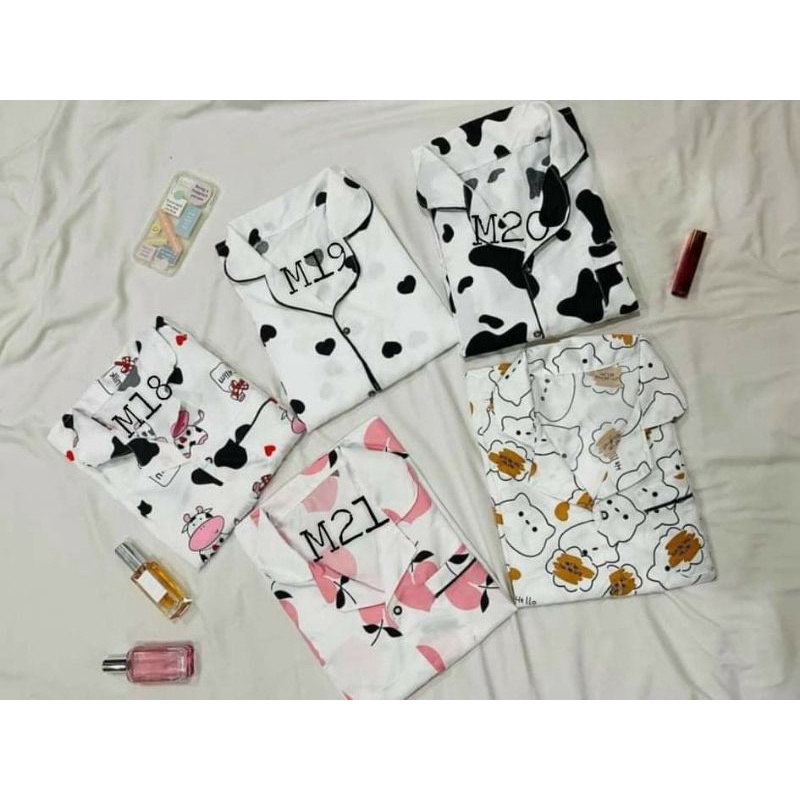 Đồ Bộ PYJAMA Bò Sữa/ Đào/ Cừu/Tim /Gấu POENYB Kiểu bánh bèo dễ thương mặc ngủ ở nhà Ulzzang | BigBuy360 - bigbuy360.vn