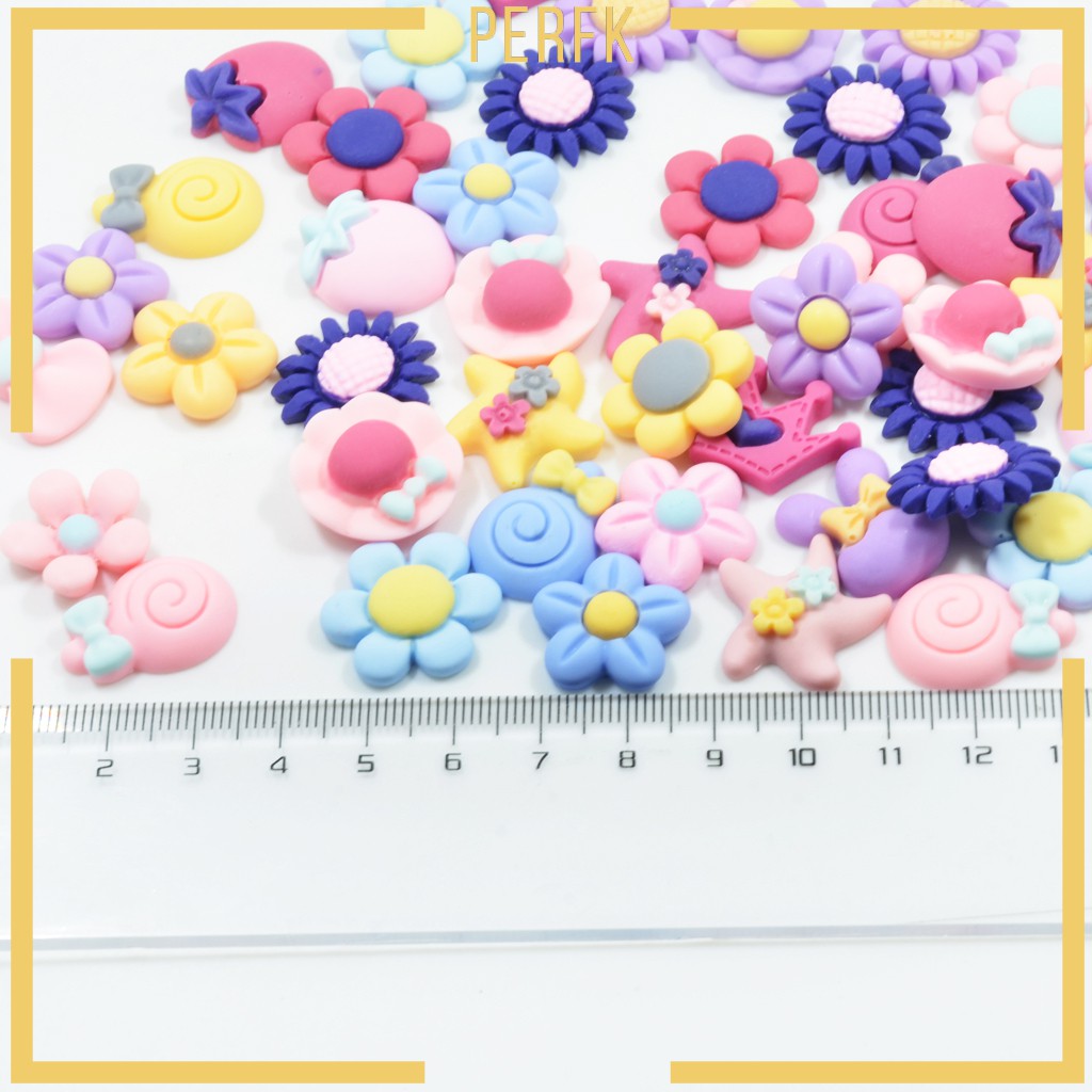 Set 50 miếng nhựa Cabochon làm thủ công mỹ nghệ/ trang trí lưu bút dễ thương