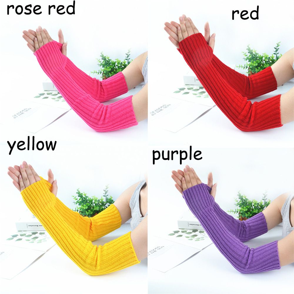 Găng tay len dài hở ngón mềm mại giữ ấm mùa đông MIHAN1