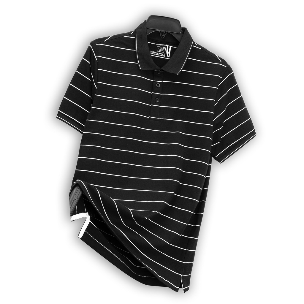 Áo polo nam kẻ sọc, áo thun nam có cổ vải cotton co giãn, form suông, thanh lịch, sang trọng