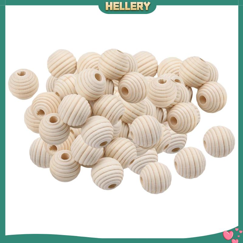 Bộ 100 Hạt Gỗ Hình Tổ Ong Dùng Làm Trang Sức