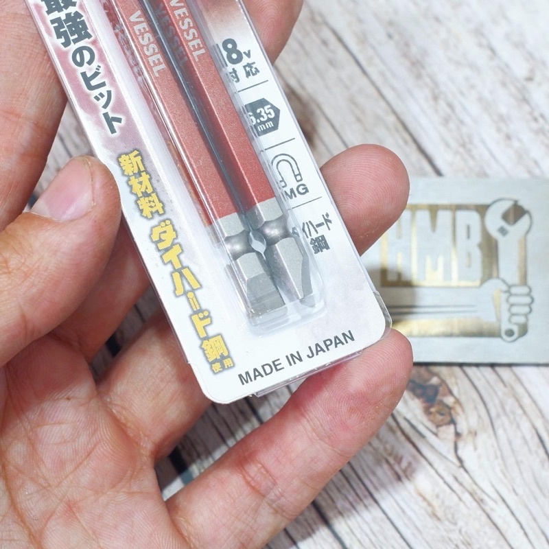 🇯🇵Made in Japan🇯🇵 Mũi vít 2 đầu +/- siêu cứng có từ tính Vessel