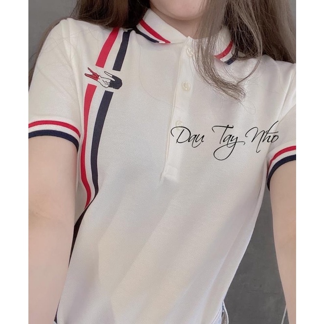 ÁO POLO LCT SỌC ĐỎ CHO NỮ