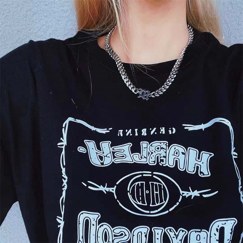 Dây chuyền mặt khắc chữ phong cách Hip Hop