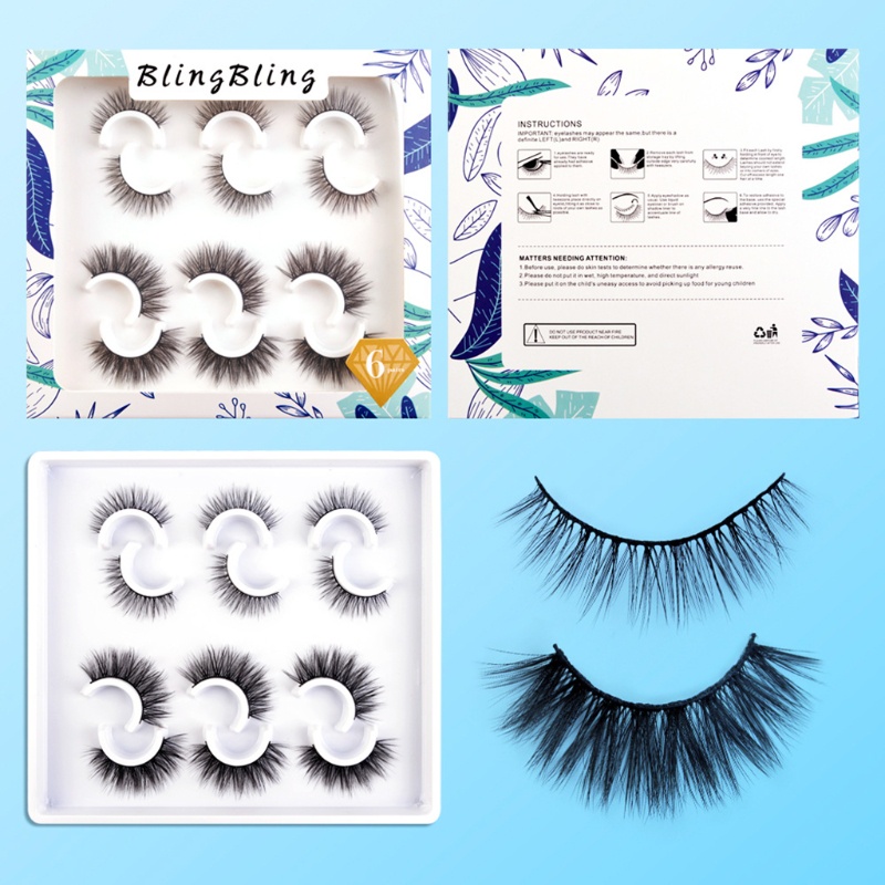 Set 6 Cặp Lông Mi Giả Mềm Mại Và Dày Tự Nhiên YOUYO