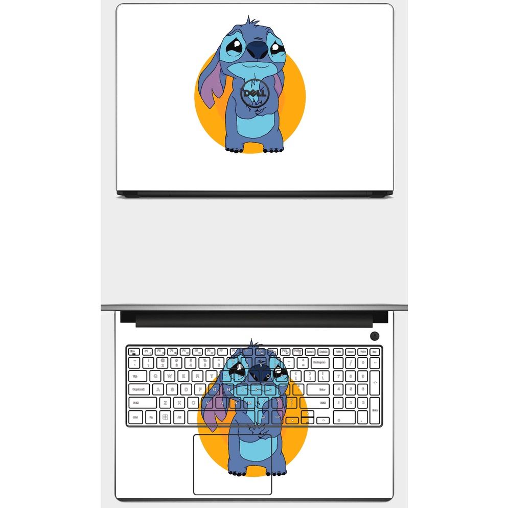SKIN Laptop in hình STITCH đẹp. Full các dòng máy: Dell, Asus, Acer, Hp,... In hình theo yêu cầu