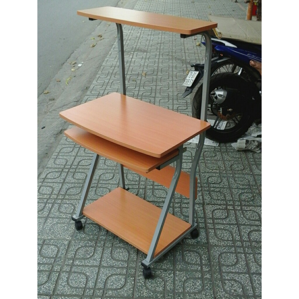 Bàn vi tính khung sắt 70 nâu | BigBuy360 - bigbuy360.vn