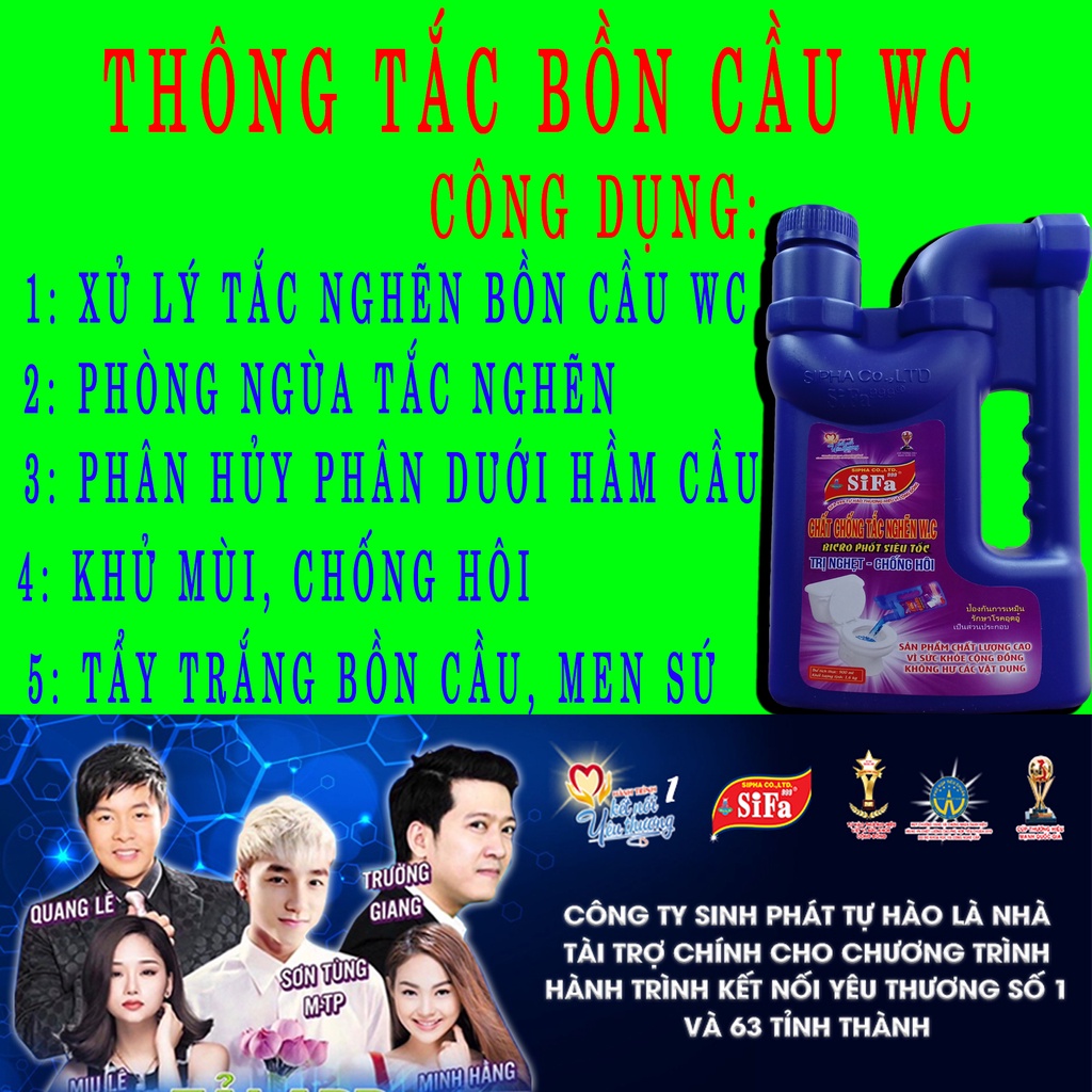 Thông cống cực mạnh (nước)1,6kg xử lý nhanh gấp 10 lần bột thông cống, thông bồn cầu,phân hủy vải, tóc, chất hữu cơ, mỡ,