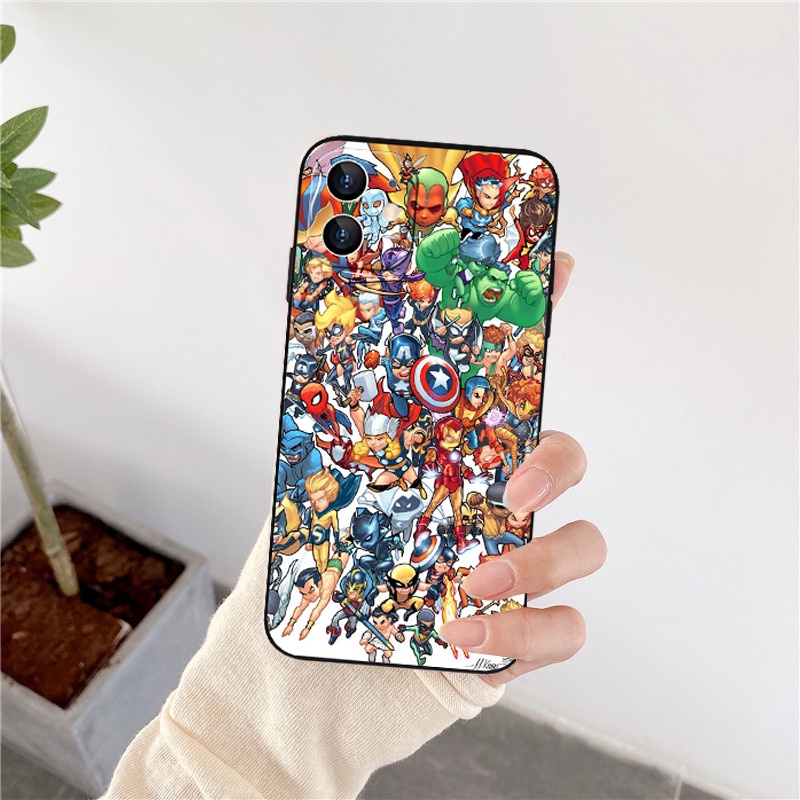 Ốp Điện Thoại Mềm Nhám Hình Siêu Anh Hùng Cho IPhone 13 12 11 Pro Max Mini 5 5S 6 6s 7 8 SE 2020 Plus X XS XR XSmax