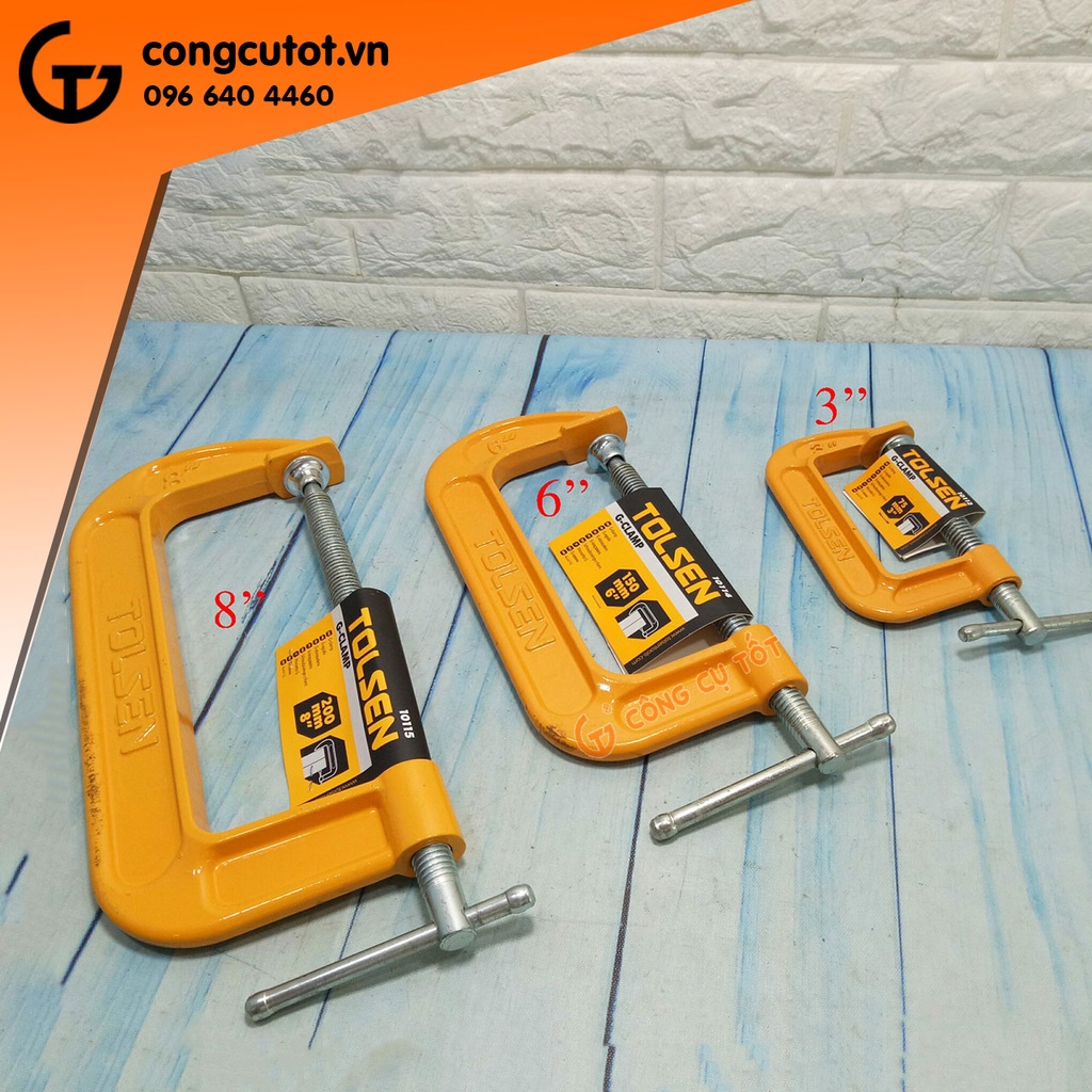 Cảo chữ g TOLSEN thép mạ Niken