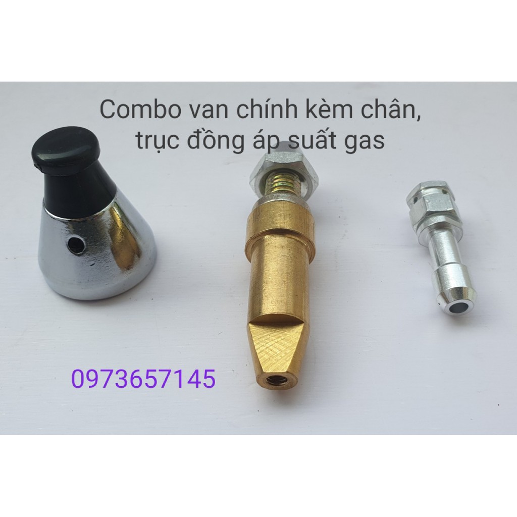 Combo trục đồng và van xả kèm chân van nồi áp suất- phụ kiện máy xay giá rẻ