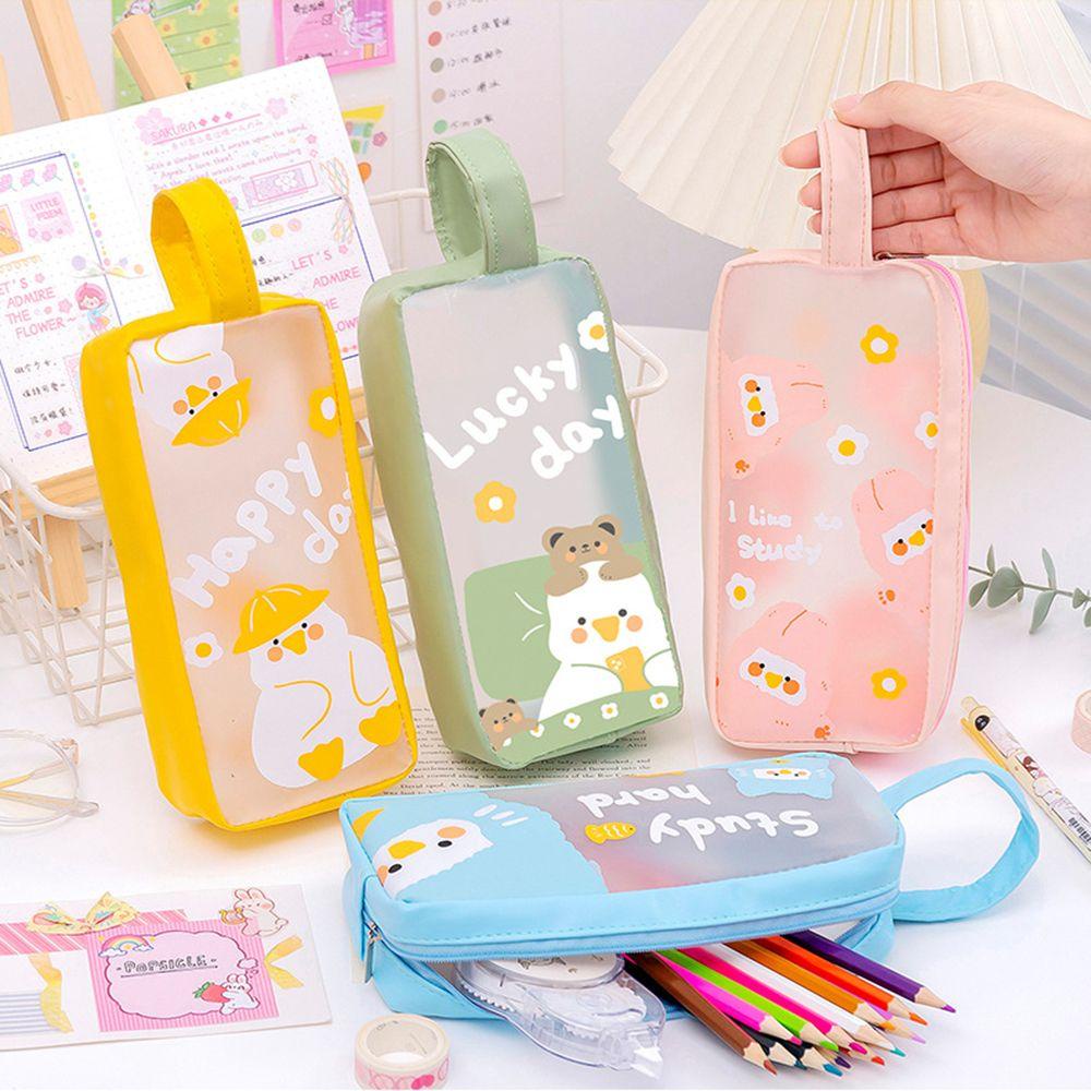 Túi Đựng Bút Chống Thấm Nước Họa Tiết Hoạt Hình Màu Kẹo MIHAN1