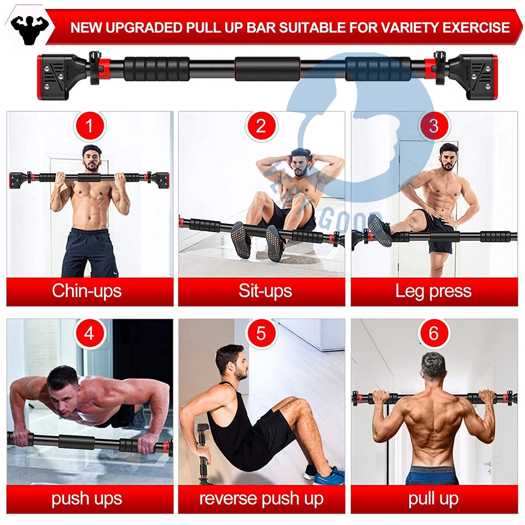 Xà đơn treo tường gắn cửa cao cấp chống xoay tập gym 60-150cm, tập thể dục thể thao tại nhà giảm cân hiệu qả, bụng 6 múi