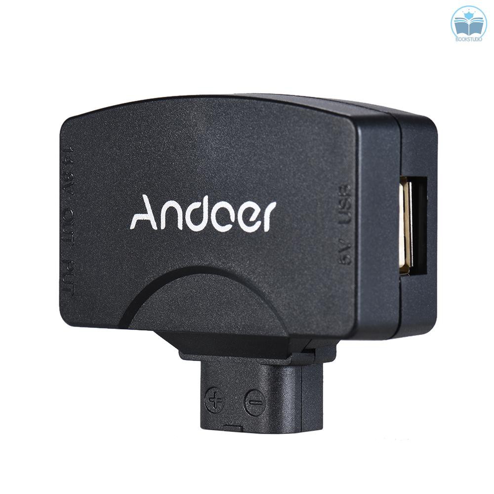 Andoer D-Tap to 5V USB Adapter Connector for V-Mount Camcorder Camera Battery for BMCC for  7/6/6plus for   iOS Android 