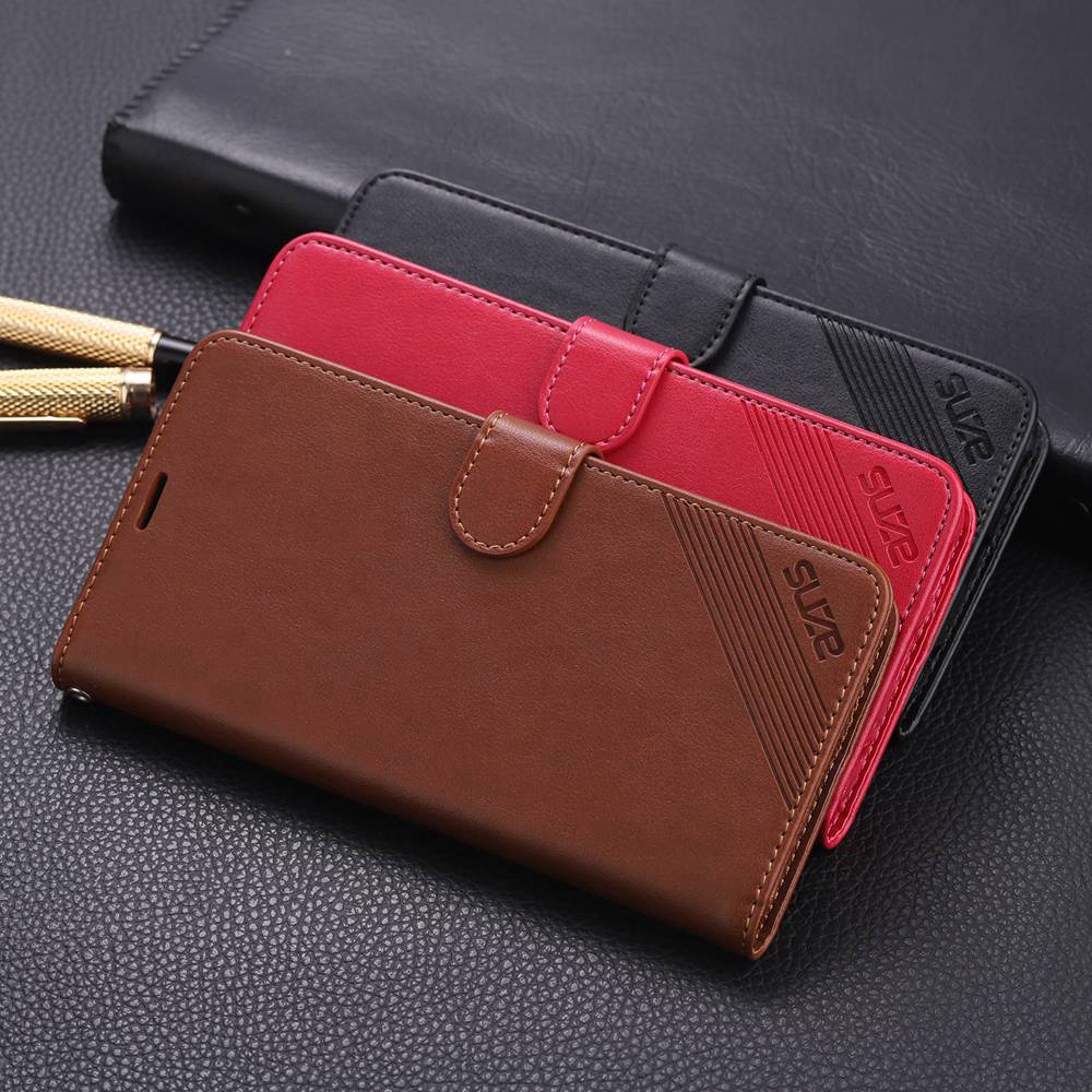 Bao da điện thoại PU nắp lật có ngăn thẻ sang trọng thời trang cho Vivo V15/V15