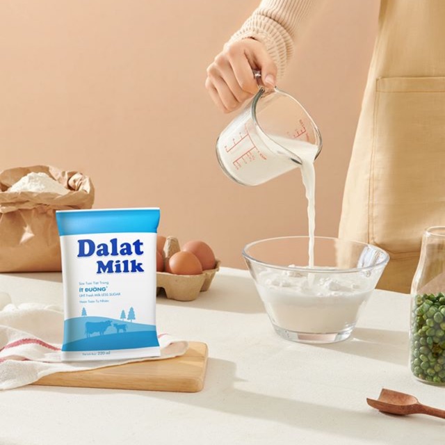 Sữa tươi tiệt trùng dalatmilk 220ml (48 bịch)