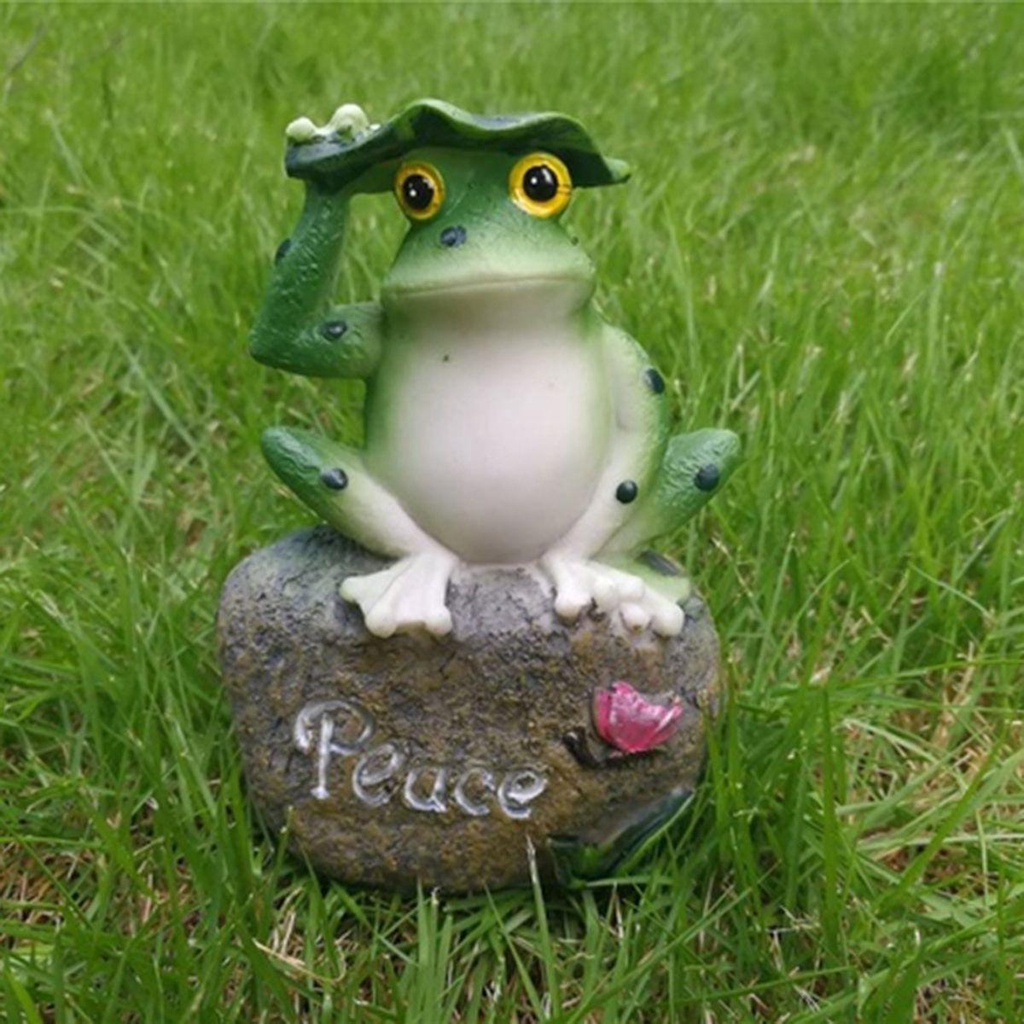 Tượng Ếch Đáng Yêu 5 Inch Dùng Trang Trí Bể Cá|Phụ Kiện Trang Trí Vườn Xinh Xắn