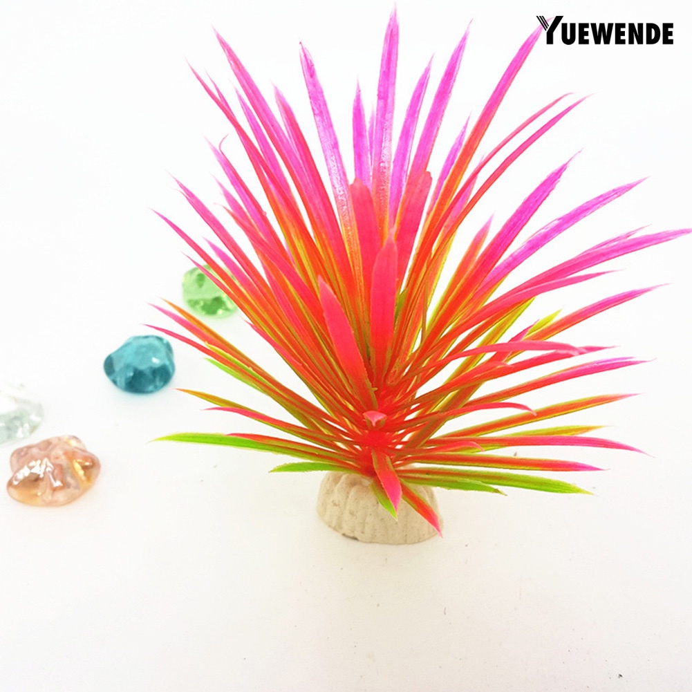 Cây thủy sinh nhân tạo 13cm trang trí bể cá tùy chọn màu sắc