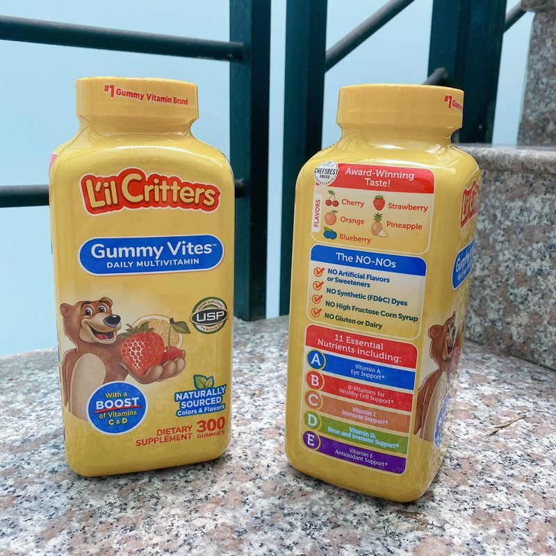 Kẹo Dẻo Bổ Sung Vitamin Và Khoáng Chất Cho Trẻ L'il Critters Gummy Vites  300 Viên