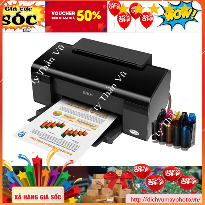 Máy in phun màu khổ A4 Epson T60  hàng mới 100% bảo hành INECO
